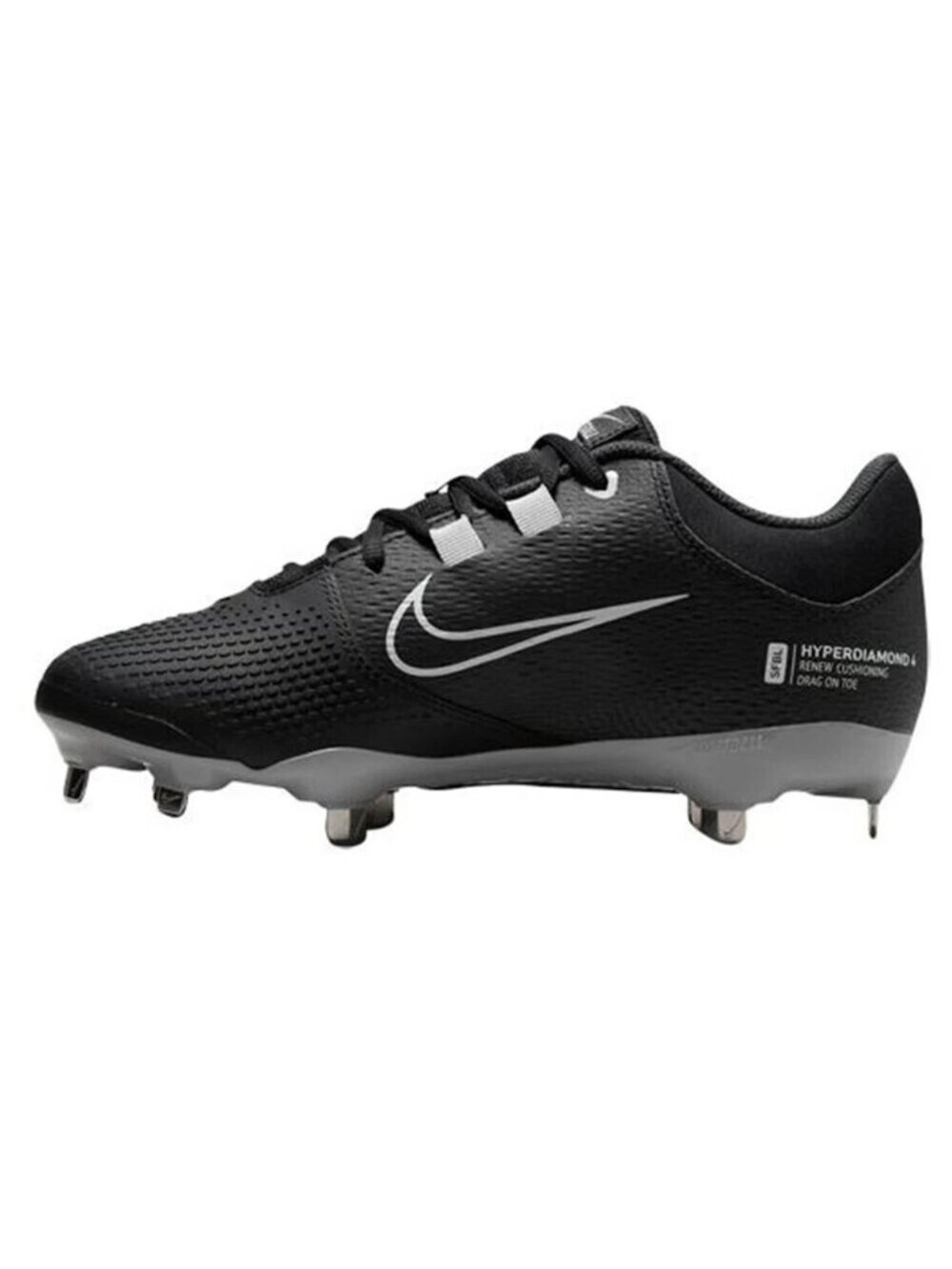 Nike Hyperdiamond 4 Pro Women Softball Cleats Black Grey CZ5920-010 NEW